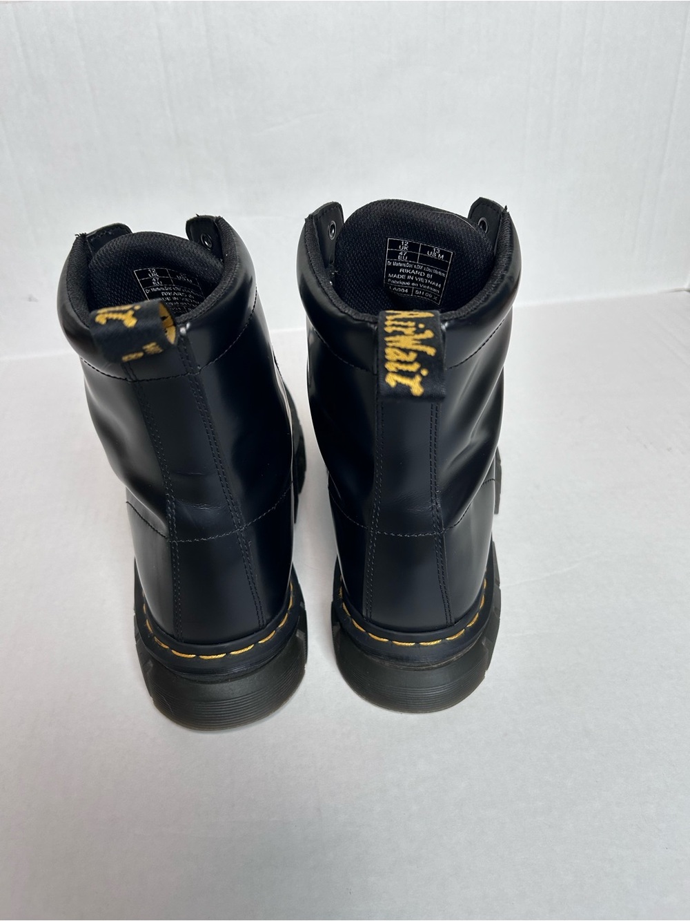 Dr. Martens Rikard 81 Smooth Black Leather Boots Men’s size 13 - Picture 10 of 11